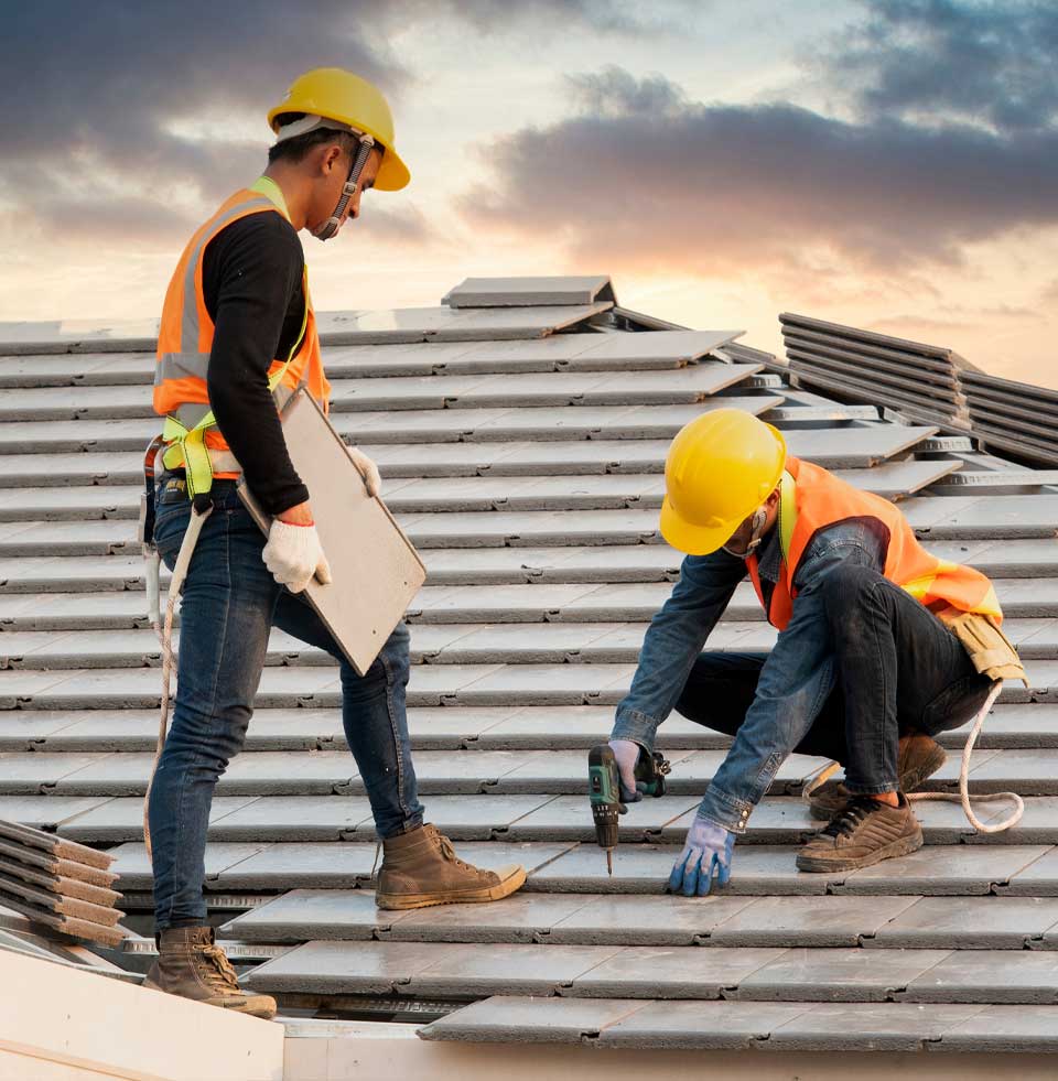 Roof repair technicians