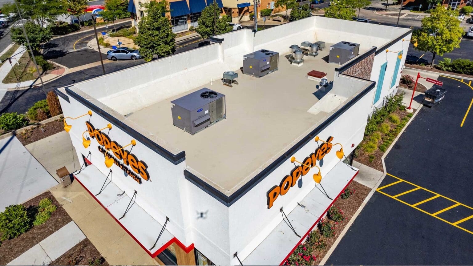 Popeyes flat roof project