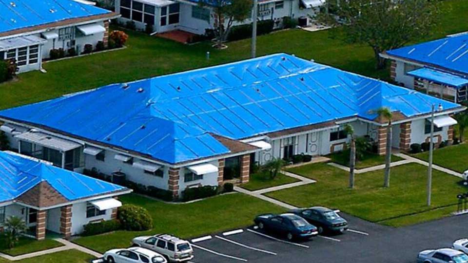 Roof tarping services